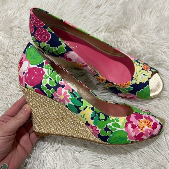 Lilly Pulitzer Resort Chic Wedge - Size 9.5 - Picture 1 of 7
